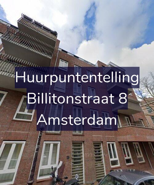 Foto gevel Huurpuntentelling voor Billitonstraat 8, Amsterdam