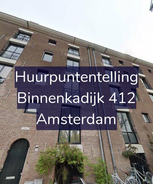 Foto gevel Huurpuntentelling voor Binnenkadijk 412, Amsterdam