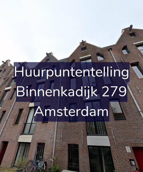 Foto gevel Huurpuntentelling voor Binnenkadijk 279, Amsterdam