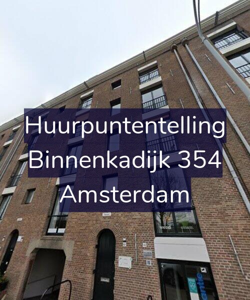 Foto gevel Huurpuntentelling voor Binnenkadijk 354, Amsterdam
