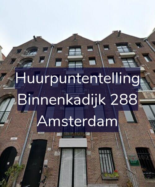 Foto gevel Huurpuntentelling voor Binnenkadijk 288, Amsterdam