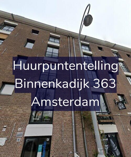 Foto gevel Huurpuntentelling voor Binnenkadijk 363, Amsterdam