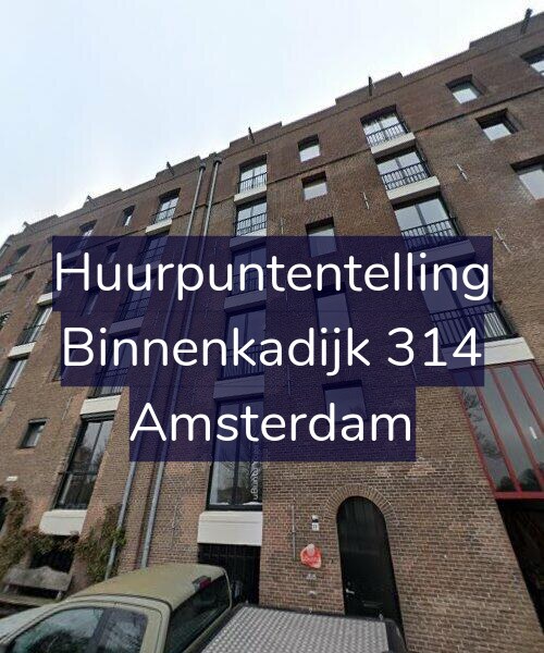 Foto gevel Huurpuntentelling voor Binnenkadijk 314, Amsterdam