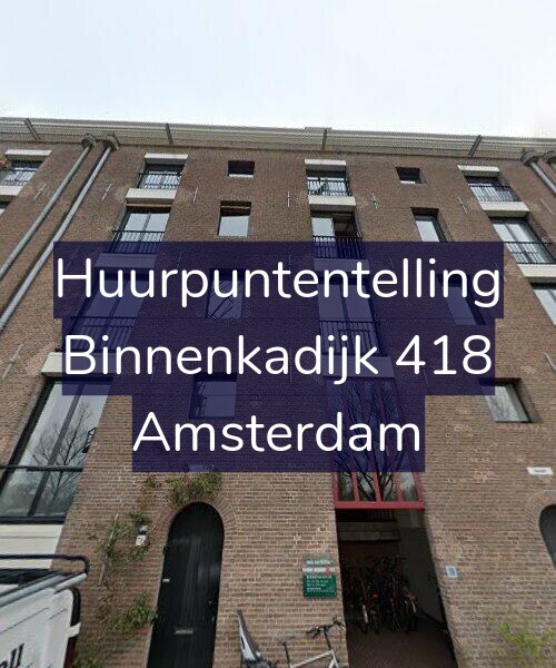 Foto gevel Huurpuntentelling voor Binnenkadijk 418, Amsterdam