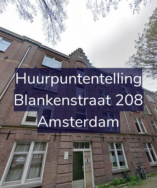 Foto gevel Huurpuntentelling voor Blankenstraat 208, Amsterdam