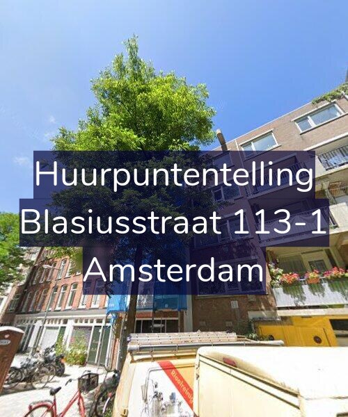 Foto gevel Huurpuntentelling voor Blasiusstraat 113-1, Amsterdam