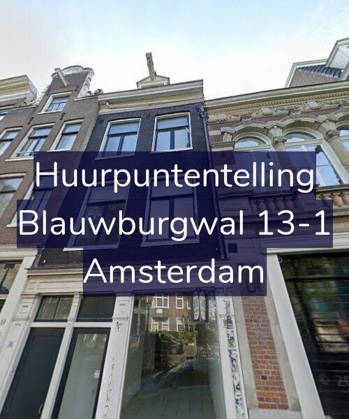 Foto gevel Huurpuntentelling voor Blauwburgwal 13-1, Amsterdam