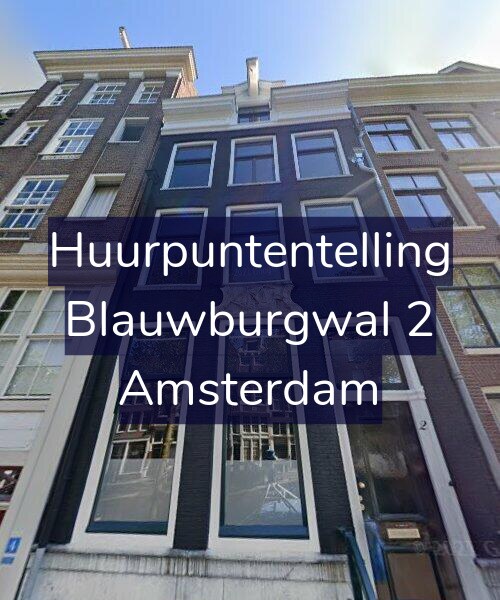 Foto gevel Huurpuntentelling voor Blauwburgwal 2, Amsterdam