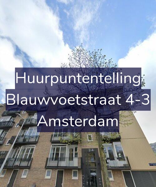 Foto gevel Huurpuntentelling voor Blauwvoetstraat 4-3, Amsterdam