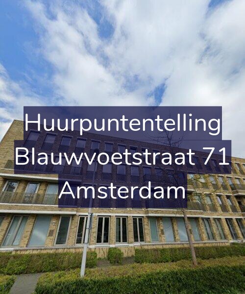 Foto gevel Huurpuntentelling voor Blauwvoetstraat 71, Amsterdam