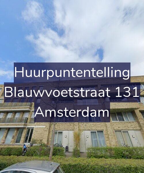 Foto gevel Huurpuntentelling voor Blauwvoetstraat 131, Amsterdam
