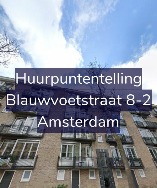 Foto gevel Huurpuntentelling voor Blauwvoetstraat 8-2, Amsterdam