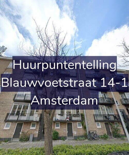 Foto gevel Huurpuntentelling voor Blauwvoetstraat 14-1, Amsterdam