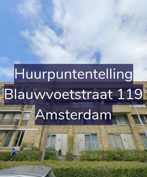 Foto gevel Huurpuntentelling voor Blauwvoetstraat 119, Amsterdam