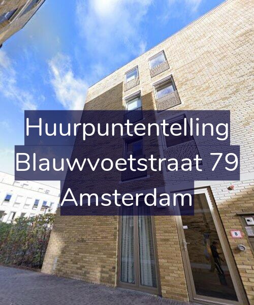 Foto gevel Huurpuntentelling voor Blauwvoetstraat 79, Amsterdam