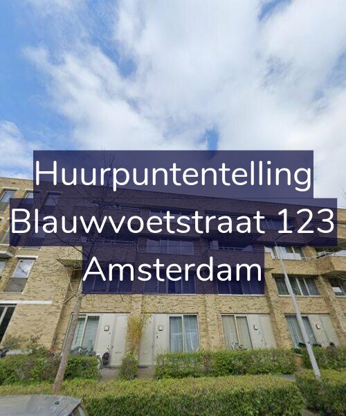 Foto gevel Huurpuntentelling voor Blauwvoetstraat 123, Amsterdam