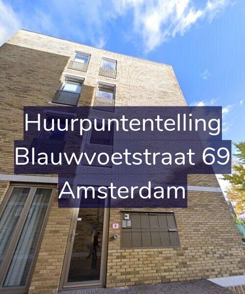 Foto gevel Huurpuntentelling voor Blauwvoetstraat 69, Amsterdam