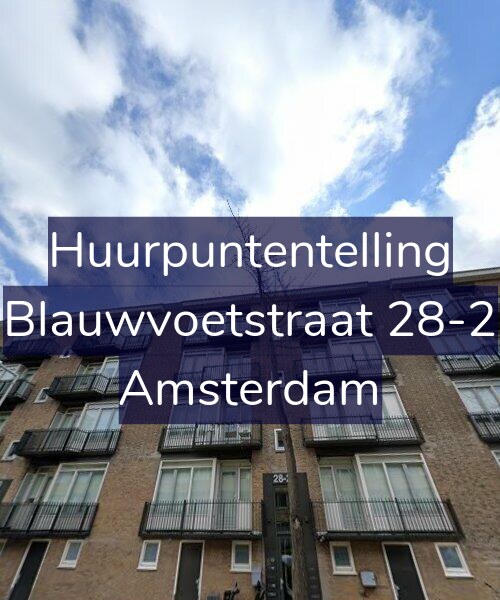 Foto gevel Huurpuntentelling voor Blauwvoetstraat 28-2, Amsterdam