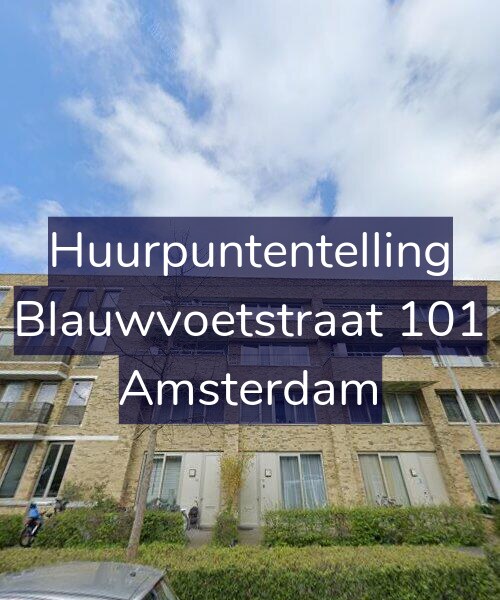 Foto gevel Huurpuntentelling voor Blauwvoetstraat 101, Amsterdam
