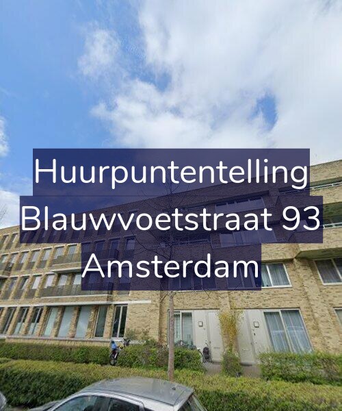 Foto gevel Huurpuntentelling voor Blauwvoetstraat 93, Amsterdam