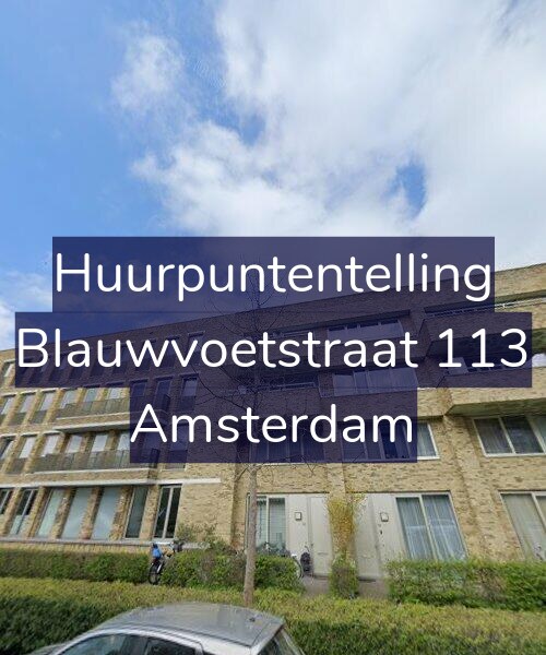 Foto gevel Huurpuntentelling voor Blauwvoetstraat 113, Amsterdam