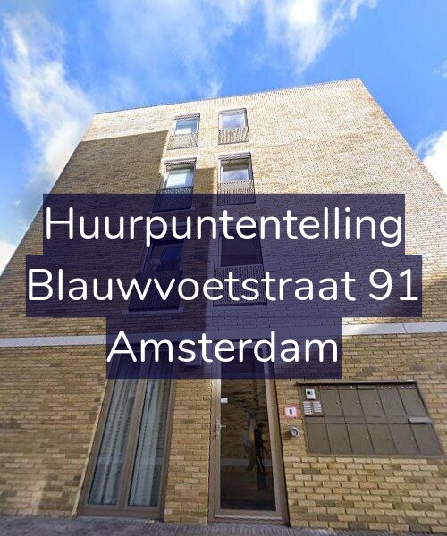 Foto gevel Huurpuntentelling voor Blauwvoetstraat 91, Amsterdam