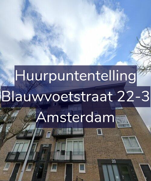 Foto gevel Huurpuntentelling voor Blauwvoetstraat 22-3, Amsterdam