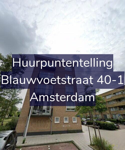 Foto gevel Huurpuntentelling voor Blauwvoetstraat 40-1, Amsterdam