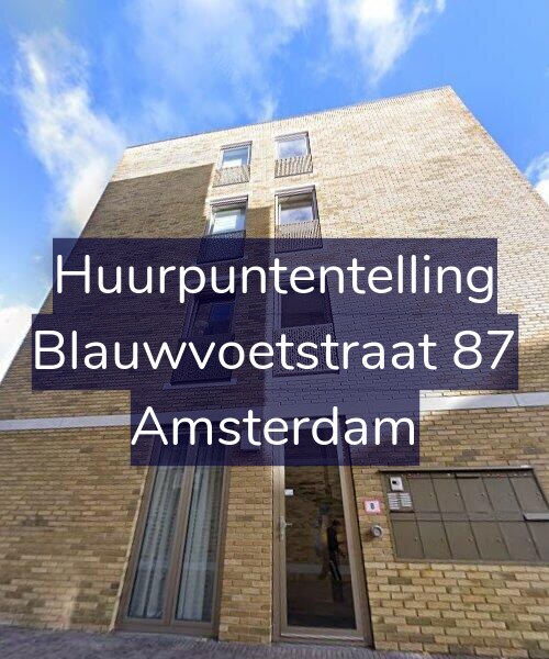 Foto gevel Huurpuntentelling voor Blauwvoetstraat 87, Amsterdam
