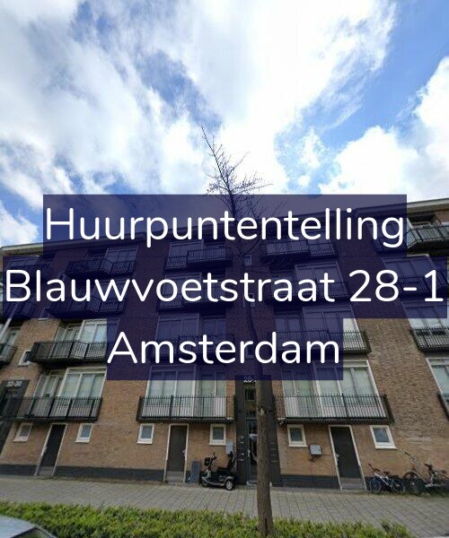 Foto gevel Huurpuntentelling voor Blauwvoetstraat 28-1, Amsterdam