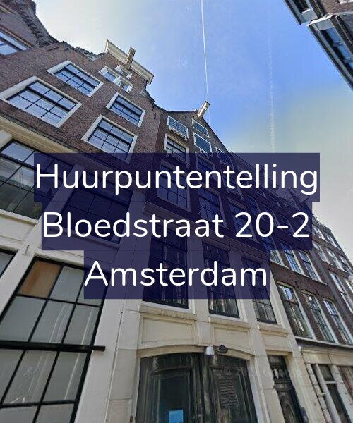 Foto gevel Huurpuntentelling voor Bloedstraat 20-2, Amsterdam
