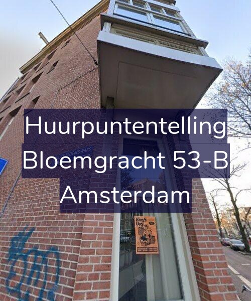 Foto gevel Huurpuntentelling voor Bloemgracht 53-B, Amsterdam