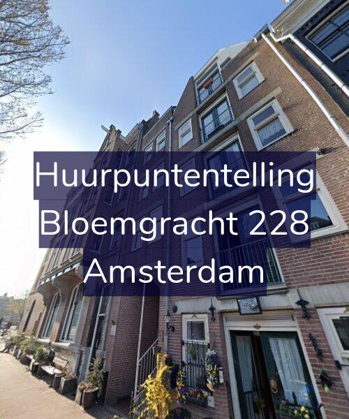 Foto gevel Huurpuntentelling voor Bloemgracht 228, Amsterdam