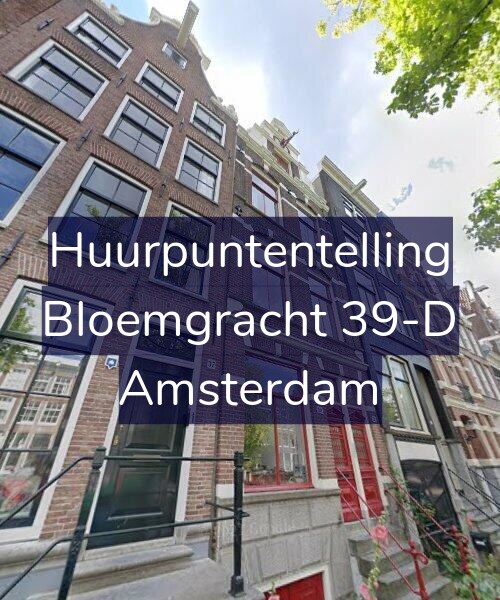 Foto gevel Huurpuntentelling voor Bloemgracht 39-D, Amsterdam
