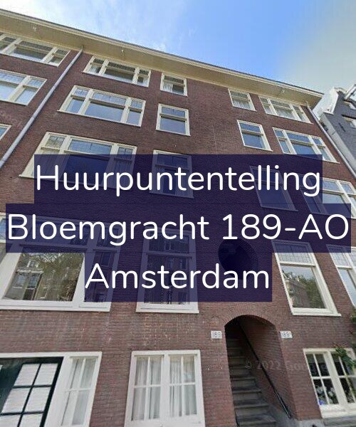 Foto gevel Huurpuntentelling voor Bloemgracht 189-AO, Amsterdam