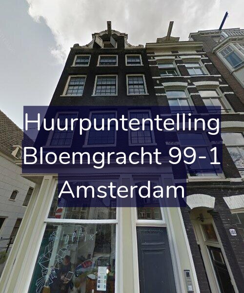 Foto gevel Huurpuntentelling voor Bloemgracht 99-1, Amsterdam