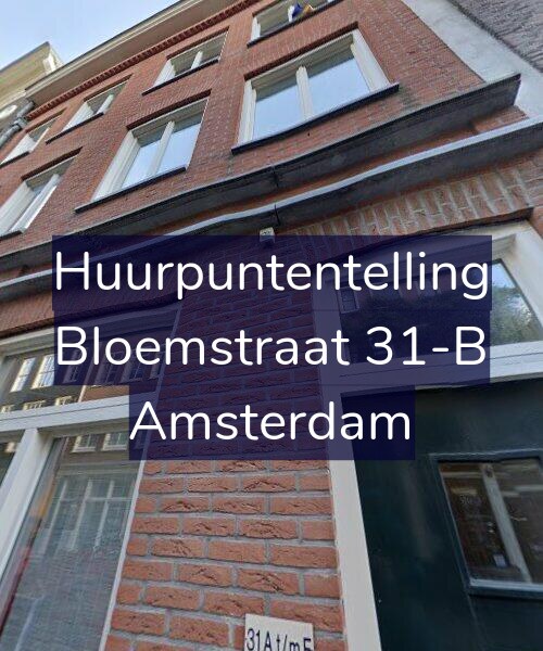 Foto gevel Huurpuntentelling voor Bloemstraat 31-B, Amsterdam