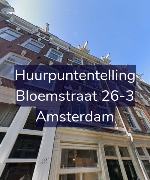 Foto gevel Huurpuntentelling voor Bloemstraat 26-3, Amsterdam