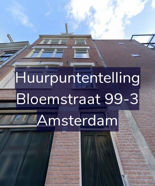 Foto gevel Huurpuntentelling voor Bloemstraat 99-3, Amsterdam