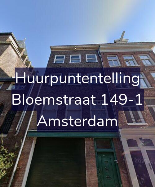 Foto gevel Huurpuntentelling voor Bloemstraat 149-1, Amsterdam