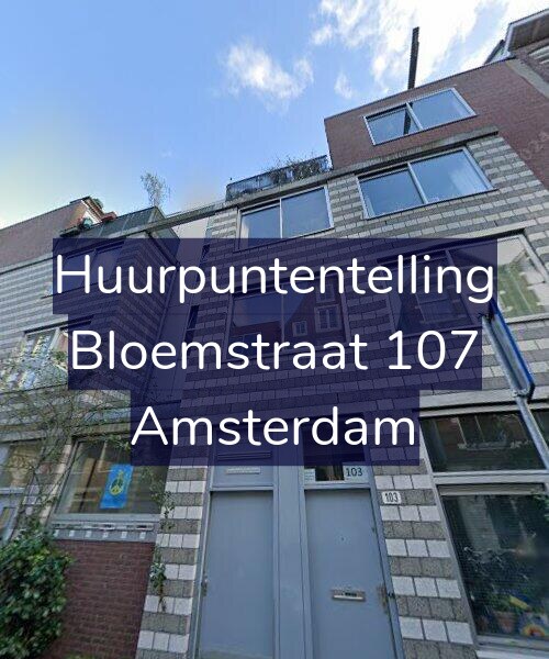 Foto gevel Huurpuntentelling voor Bloemstraat 107, Amsterdam