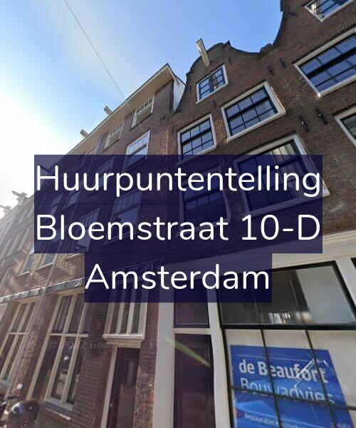 Foto gevel Huurpuntentelling voor Bloemstraat 10-D, Amsterdam