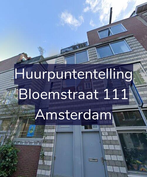 Foto gevel Huurpuntentelling voor Bloemstraat 111, Amsterdam