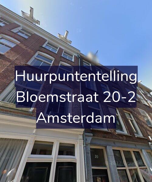 Foto gevel Huurpuntentelling voor Bloemstraat 20-2, Amsterdam
