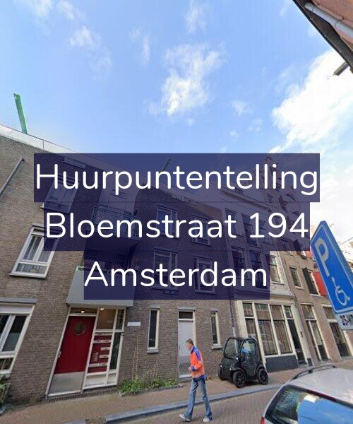 Foto gevel Huurpuntentelling voor Bloemstraat 194, Amsterdam
