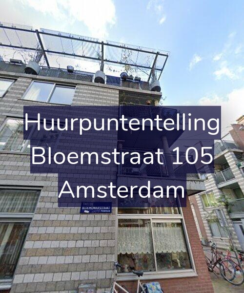 Foto gevel Huurpuntentelling voor Bloemstraat 105, Amsterdam