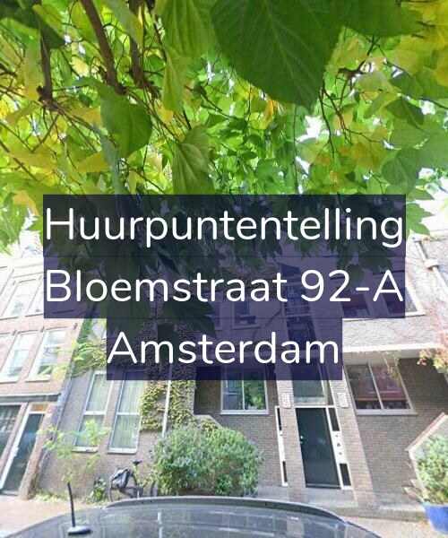 Foto gevel Huurpuntentelling voor Bloemstraat 92-A, Amsterdam