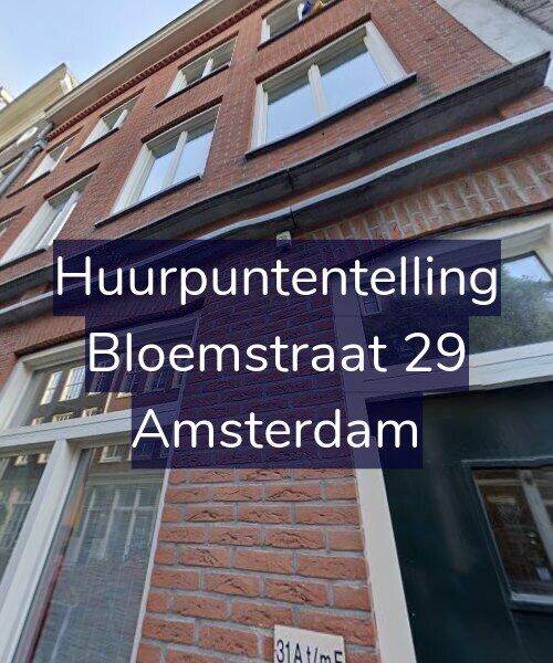 Foto gevel Huurpuntentelling voor Bloemstraat 29, Amsterdam