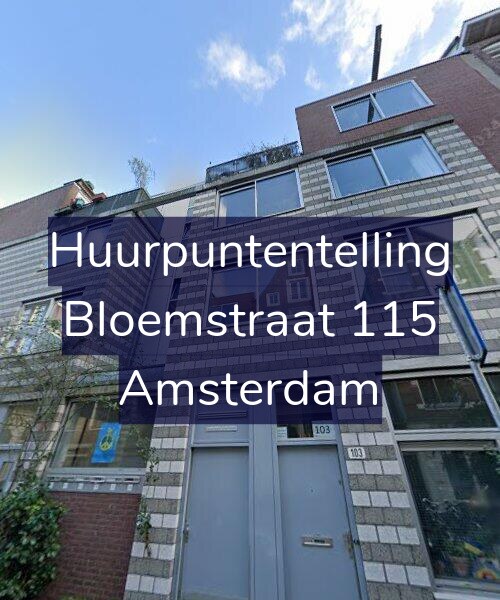 Foto gevel Huurpuntentelling voor Bloemstraat 115, Amsterdam