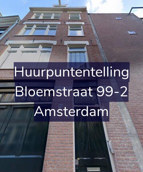 Foto gevel Huurpuntentelling voor Bloemstraat 99-2, Amsterdam